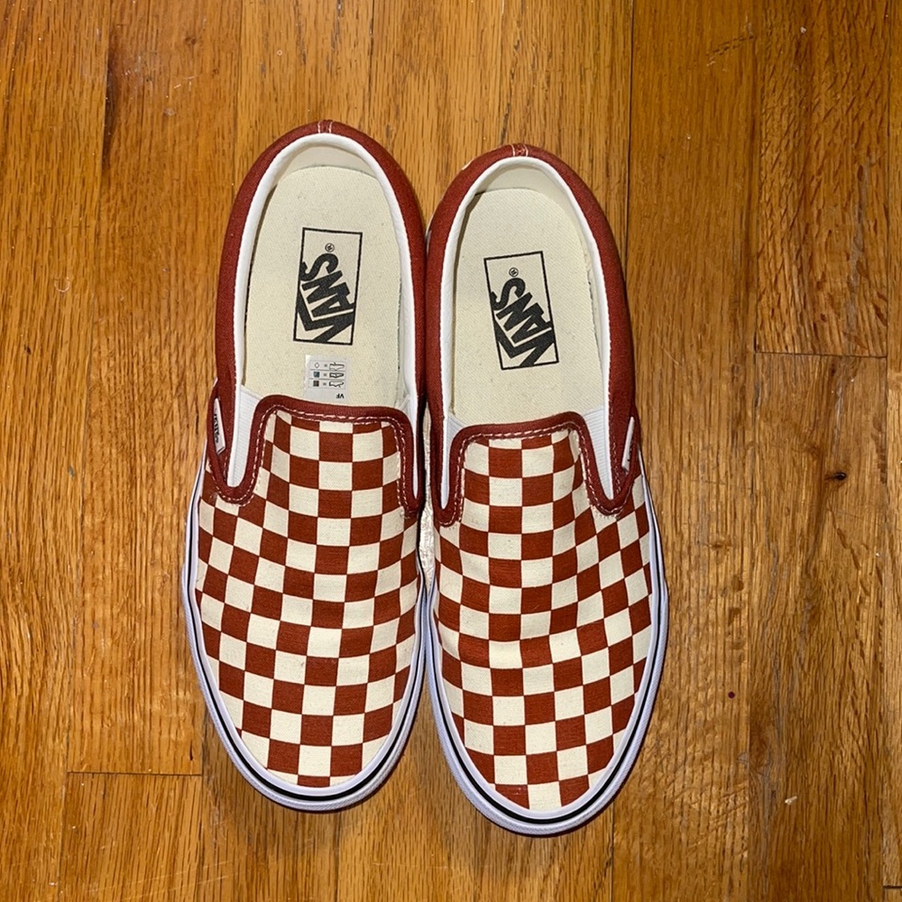 Vans Checkerboard Slip Ons Picante/True White